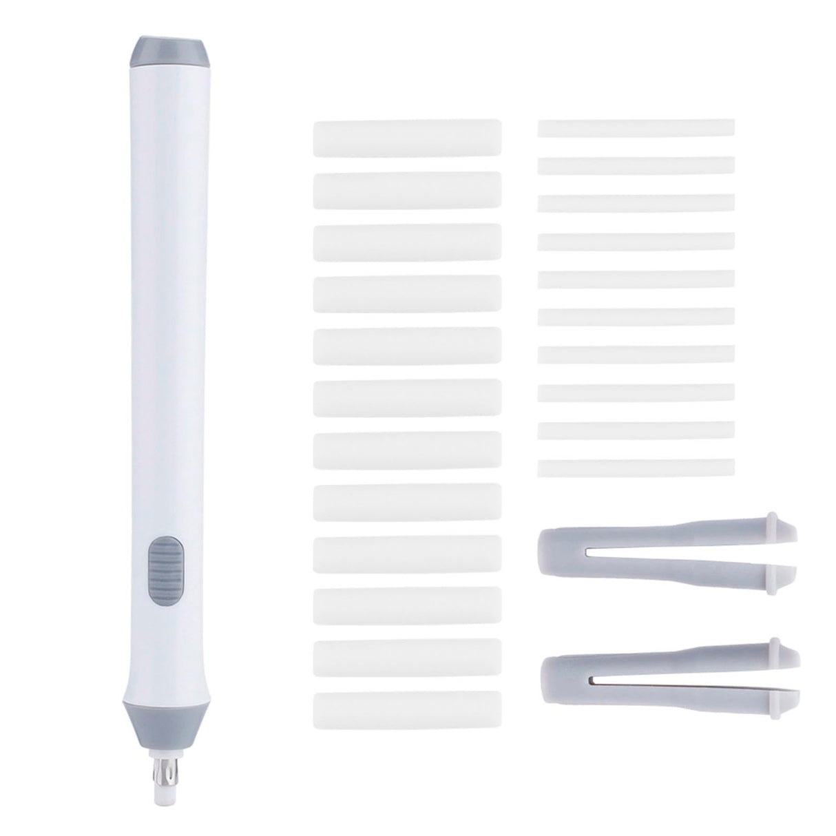 KooingTech Electric Eraser, Electric Eraser for Drawing, Electric Erasers with 22PCS Eraser Filler for Daily Writing Drawing Industrial Design (White) KooingTech