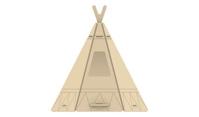 DIY Wooden Birdhouse & Bird Feeder Coloring Kit – Tepee Tent Design - Paintable Craft Set with Colors & Brushes - Fun Kids & Adults & Bird Lover Activity - Outdoor Garden Decoration - Creative Gift