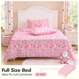 Joiedomi Kids Full Sheet Set Unicorn - 4 Piece Soft Microfiber Bed Sheets - Deep Pocket Wrinkle Free, Cozy Toddler Bedding Set, Fade Resistant Breathable for Boys Girls Teens Joiedomi