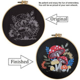 Embroidery Kit for Adults Beginners Starter Stitch Kit with Red Mushroom Plant Pattern Handmade Needlepoint Kits