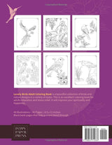 Lovely Birds Adult Coloring Book: A coloring book for grown ups featuring 40 birds and nature designs for relaxation and stress relief Majosta