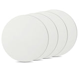 PYD Life 4 Pack Sublimation Photo Frame Home Decor Blanks 10" x 10" Round 0.6 Inch Thickness MDF Hardboard White Wall Hanging with Stand for Heat Press Machine Heat Transfer PYD Life