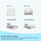 Graco Stella 4-in-1 Convertible Mini Crib with Bonus Mattress (White) – Includes Bonus 2.50 Inch Thick Mattress with Water-Resistant Cover, Converts to Twin Bed with Headboard and Footboard Graco