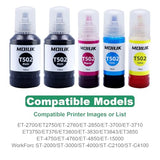 5 Pack T502 502 Ink Refill Bottles Compatible with Epson EcoTank 502/ET Series - Suitable for ET-2760, ET-4760, ET-2750, ET-3760, ET-2850, ET-15000, ST-4000, ST-2000 (5 Bottles: 2BCMY Moiuk
