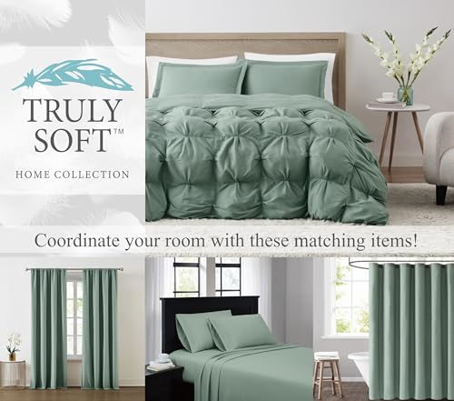 TRULY SOFT Everyday Sheet Set Turquoise Polyester 3-Piece Twin Sheet Set, Solid Color Themed, Adult Bedding, Oeko-TEX Certified TRULY SOFT