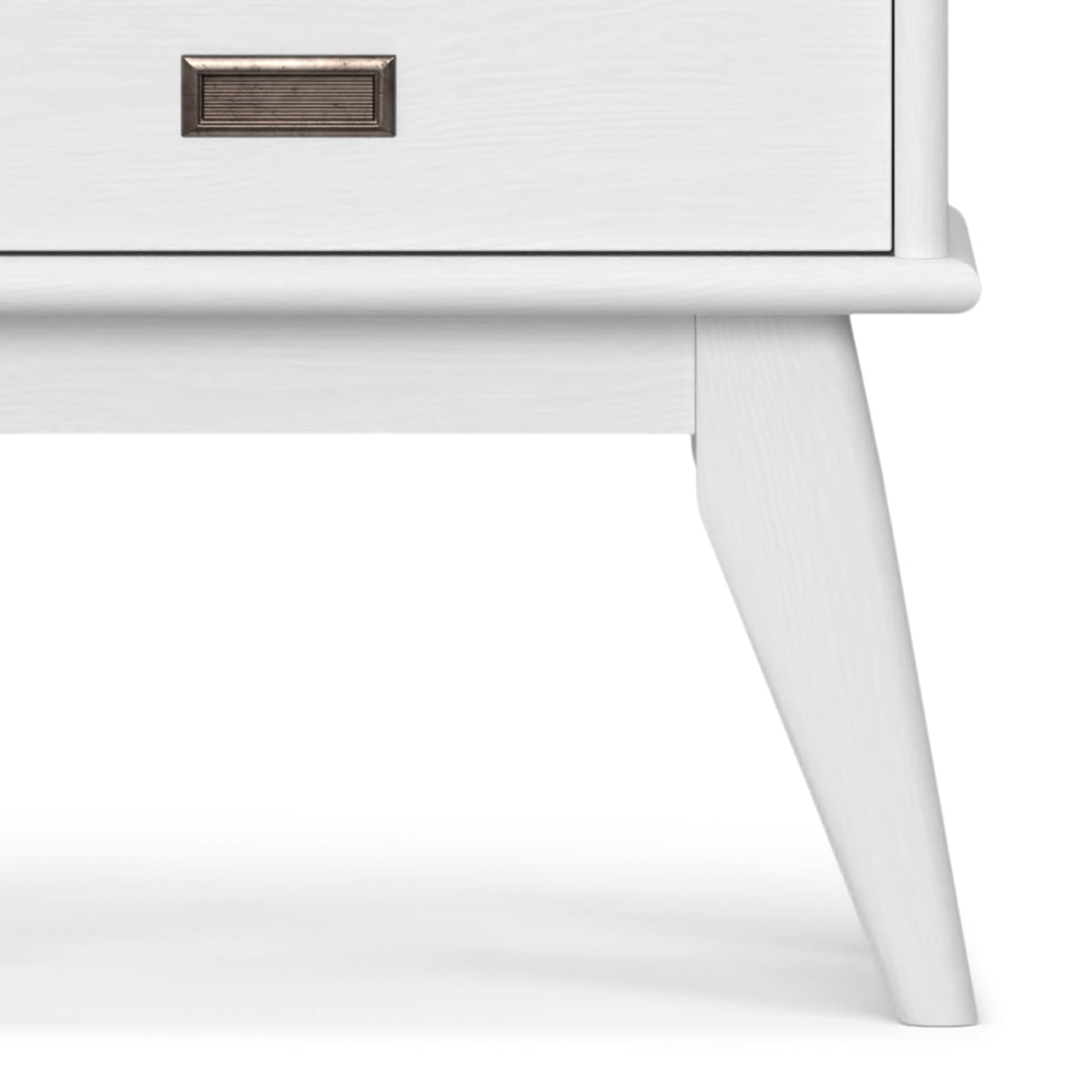 SIMPLIHOME Draper Solid Hardwood 64 inch x 22 inch Mid Century Modern Bookcase and Storage Unit in White for The Living Room, Study Room and Office SIMPLIHOME