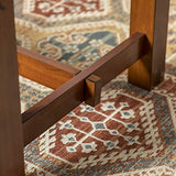 Walker Edison Rustic Farmhouse Wood Distressed Dining Room Table with Expandable Leaf Kitchen Table Set Dining Chairs, 60 Inch, 6-8 Person, Oak Brown Walker Edison