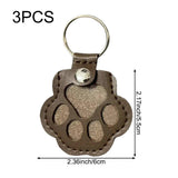 hzzsbu 3 Pcs Pet Hair Storage Keychain, Cat Paw Shaped Keychain, Pet Memorial Gift Keyring, Handmade Key Holder for Collecting Cat and Dog Hair hzzsbu