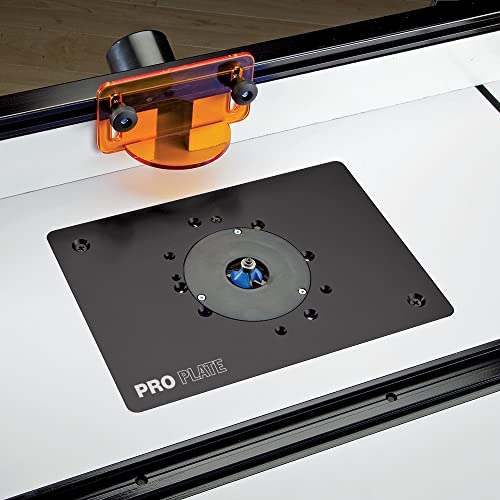 Rockler Router Plate C – Solid Aluminum Router Table Insert Plate for Easy Sliding - Stable & Durable Woodworking Tools for Comfortable Bit Changes & Height Adjustments in Router Tables ROCKLER