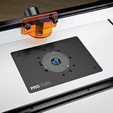 Rockler Router Plate C – Solid Aluminum Router Table Insert Plate for Easy Sliding - Stable & Durable Woodworking Tools for Comfortable Bit Changes & Height Adjustments in Router Tables ROCKLER