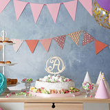 LINGTEER Personalized Inital Letter A Wooden Cake Topper Perfect for Birthday Rustic Wedding Anniversary Party Keepsake Decoration LINGTEER