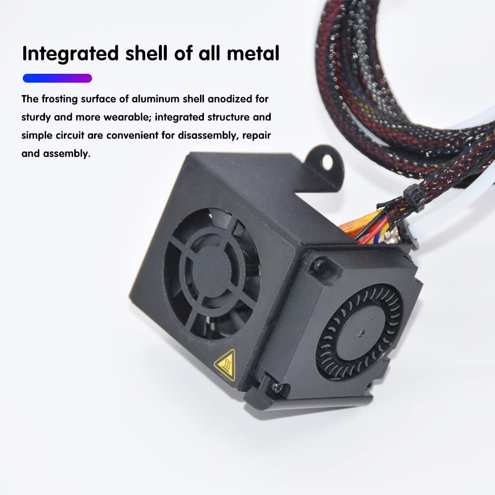 Creativity CR10 Hotend Assembled MK8 Extruder Kit Full Set (with 0.4MM Nozzles) Upgrade for 3D Printer CR 10/CR 10S/S4/S5 Replacement Parts Creativity