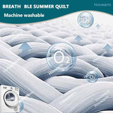 Cooler Comforter 150x200/180x200cm Double Single Cooler Quilt Lightweight Soft Summer Duvet King Size Down Comforter for All Seasons Washable Cooling Comforter for Hot Sleeper(4A,150x200cm/59x78in) Qwhyqxi