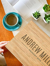 Personalized wooden name box for memories, keepsake - Christmas gift, present for Him, Boyfriend, Boy, Guy, Groomsmen, Friend for Birthday InsideDecor.Shop
