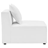 Modway EEI-4381-WHI Saybrook Patio Upholstered 4-Piece Sectional Sofa in White Modway