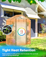 Quictent 56x29x77 in Portable Walk-in Greenhouse Mesh Door 3 Tiers 4 Shelves, Garden Plant Green House for Indoor Outdoor , 8 Stakes 4 Ropes, Clear Quictent