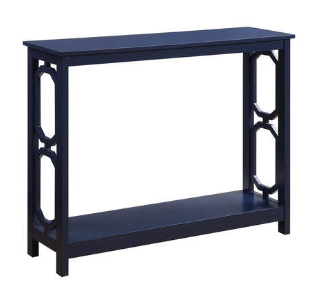 Convenience Concepts Omega Console Table with Shelf, Cobalt Blue Convenience Concepts