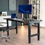 VIVO Premium Electric 4-Leg Dual Motor Standing Desk Frame for Table Tops up to 107 x 53 inches and 330 lbs, Memory Controller Height Adjustment, Frame Only, Black, DESK-E-P4B VIVO