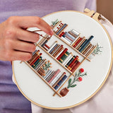 CZFSWT Embroidery Kit, Mini Embroidery Kit for Beginners, Complete Embroidery Starter Kit with Instructions, 20cm Bamboo Embroidery Hoop, Beginner Embroidery Kit for DIY Gifts and Home Decor