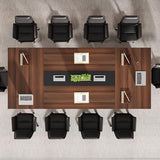 Tribesigns 8ft Conference Table, Large Meeting Table for 8-10 People, Business Seminar Furniture for Office Conference Room Tribesigns
