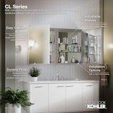 KOHLER K-CB-CLC2026FS Beveled Medicine Cabinet with Mirror Door & Adjustable Shelves, Rectangular Beveled Edge Frame, 20" x 26" KOHLER