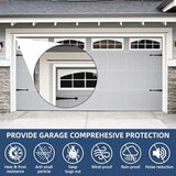 Piclafe Garage Door Seal Top and Sides, Garage Door Weather Stripping, Universal Garage Door Trim Weatherproofing Seal Strips with Adhesive Backing and Screws, White, 34.4FT Piclafe