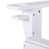 Outsunny Wooden Adirondack Chair, Outdoor Patio Lawn Chair with Cup Holder, Weather Resistant Lawn Furniture, Classic Lounge for Deck, Garden, Backyard, Fire Pit, White Outsunny