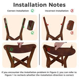 DELAVIN Soild Wood Dining Chairs Set of 6, Mid Century Oak Wood Kitchen Chairs, Vintage Dining Room Chairs Set Suitable for Kitchen, Stackable Dining Chairs, Walnut DELAVIN