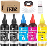 Hiipoo 500ML Sublimation Ink Refill for ET2400 ET-2720 ET-2760 ET-2800 ET-2803 ET-2850 ET-4800 ET-15000 ET-3760 Inkjet Printer Heat Press Transfer on Mugs T-Shirts Pillows (Upgrade Version) Hiipoo