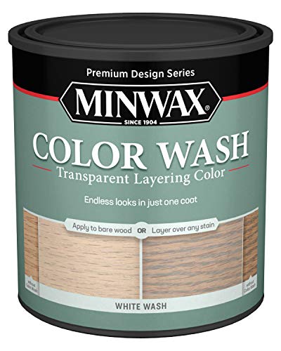 Minwax 618604444 Color Wash Transparent Layering Color, White Wash, 1 Quart Minwax