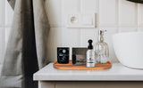 Wooden Vanity Bathroom Trays, Farmhouse Wood Perfume Tray Home Rustic Decor Plate, Kitchen Counter Top Storage, Rectangular Sink Organizer Tray for Soap Bottle Accessories GinSent