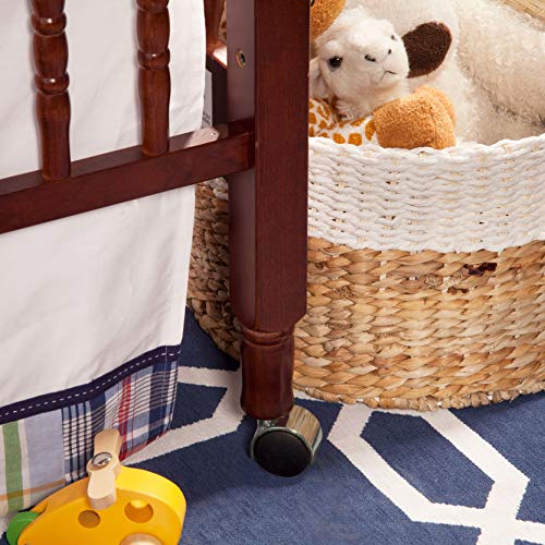 DaVinci Jenny Lind 3-in-1 Convertible Crib in Rich Cherry, Removable Wheels, Greenguard Gold Certified DaVinci