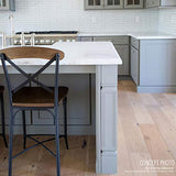 Ekena Millwork COL03X03X35TRRW Traditional Cabinet Column (Top Block: 6 1/8", Bottom Block: 7 1/8"), 3 3/4"W x 3 3/4"D x 35 1/2"H, Rubberwood Ekena Millwork