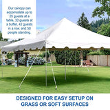 Party Tents Direct 15'x15' Weekender Standard Canopy Pole Tent - Easy Up Canopy Tent with 50 Person Capacity - Outdoor Canopies for Parties, Weddings, & Events (White) Party Tents Direct