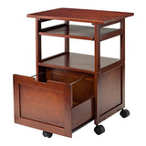 Winsome Piper Home Office, Walnut, 24.02"W x 29.65"H x 17.32"D Winsome