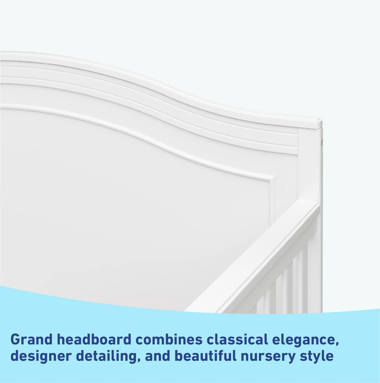 Graco Paris 4-in-1 Convertible Crib (White) - GREENGUARD Gold Certified, Converts to Toddler Bed, Daybed and Full Bed, Fits Standard Crib Mattress, Adjustable Mattress Base Graco