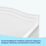 Graco Paris 4-in-1 Convertible Crib (White) - GREENGUARD Gold Certified, Converts to Toddler Bed, Daybed and Full Bed, Fits Standard Crib Mattress, Adjustable Mattress Base Graco