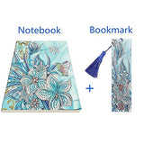 Generic 5D Diamond Painting Notebook and Bookmark Kits Butterfly Among Flowers Cover Leather Special Shaped Journal Sketchbook Crystal Diamond Art Hardcover Dairy Book Festival Birthday Gift 21x15cm Generic