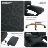 EXCEBET Big and Tall Executive Office Chair with Footrest, 400LBS Capacity Ergonomic High-Back Desk Office Chair with Lumbar Support, Padded Armrests & Thick Cushion, Black PU Leather Chairs EXCEBET