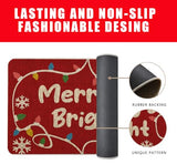 QIONG MENG Christmas Merry and Bright Doormat Outdoor Rug Decorative Doormats Farmhouse Home Kitchen Entrance Rug Floor Front Door Mats 17 x 27 Inch QIONG MENG