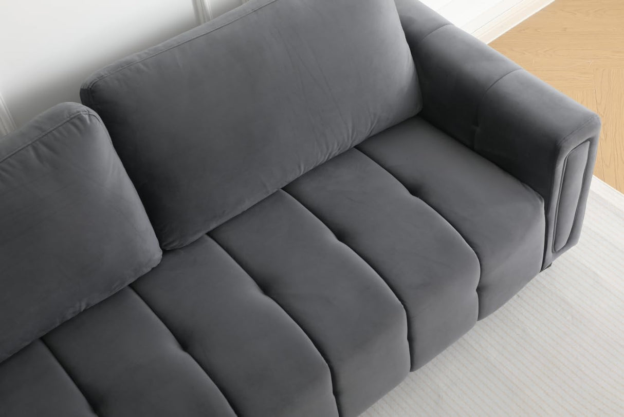 LIKIMIO 80.7" Sofa Couch for Living Room, Modern Loveseat Sofa with Extra Deep Seats, Comfy Armrests, 3-Seater Sofa, Couches for Living Room Apartment Lounge, Easy Assembly, Grey LIKIMIO