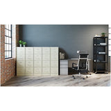 Pemberly Row 4 Drawers 52" Vertical Beige Metal Filing Cabinet Lockable Pre-Assembled Stationary Letter Size for Home, Office Pemberly Row