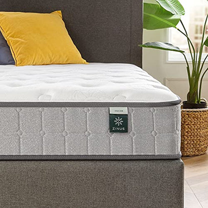 ZINUS 8 Inch Comfort Support Cooling Gel Hybrid Mattress, Full, Tight Top Innerspring Mattress, Motion Isolating Pocket Springs, Mattress in A Box