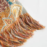 Bailix Boho Throw Blanket for Couch Sofa Bed, 100% Cotton Woven Quilt with Tassel 60”x80”, Super Soft Muslin Blanket with Floral Printed, Decorative Reversible Bed Blanket/Cover for All Seasons Bailix