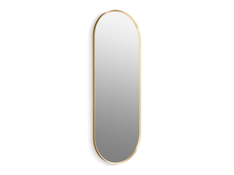 KOHLER Essential 22 in. X 60 in. Capsule Decorative Bathroom Vanity Mirror in Moderne Brushed Gold KOHLER