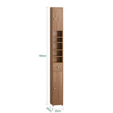 SoBuy Natural Bathroom Tall Cabinet with Drawer, Doors, and Adjustable Shelves SoBuy