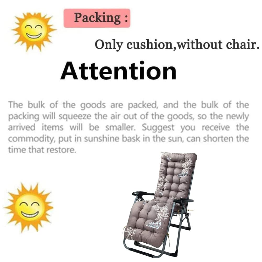 67 Inch Patio Lounge Chair, Rocking Chair Sofa, Indoor/Outdoor Floral Printed Lounger with Ties and Top Cover Non-Slip High Back Chair Cushions (Style 14) Shapeazy