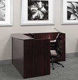 Offices To Go L Shaped Reception Desk W/Transaction Top 71" W X 30" D X 42" H Reception Return 42" W X 24" D X 42" H - American Espresso Offices To Go
