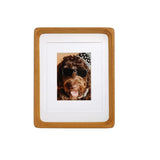 Natural Wood Photo Frames Inspired Tabletop Picture Frame with Mat, Vertical or Horizontal Display (Teak, 11x14 matted to 5x7/8x10) WoodArtSupply