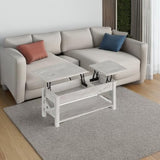 Rolanstar 47.2" Lift Top Coffee Table with Hidden Compartment, 2 Way Lift Top Coffee Table with Open Shelf & X Wooded Support, Farmhouse Center Table for Living Room, Grey Rolanstar
